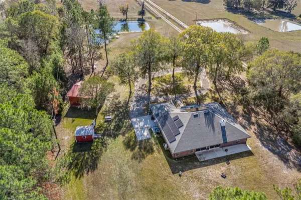 a aerial view of a house