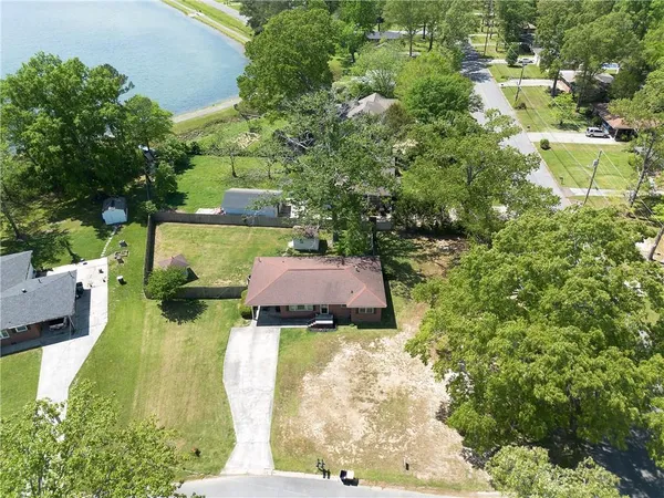 a view of lake with mountain