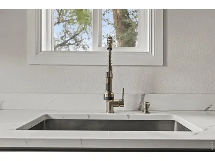 a close view of sink and tap