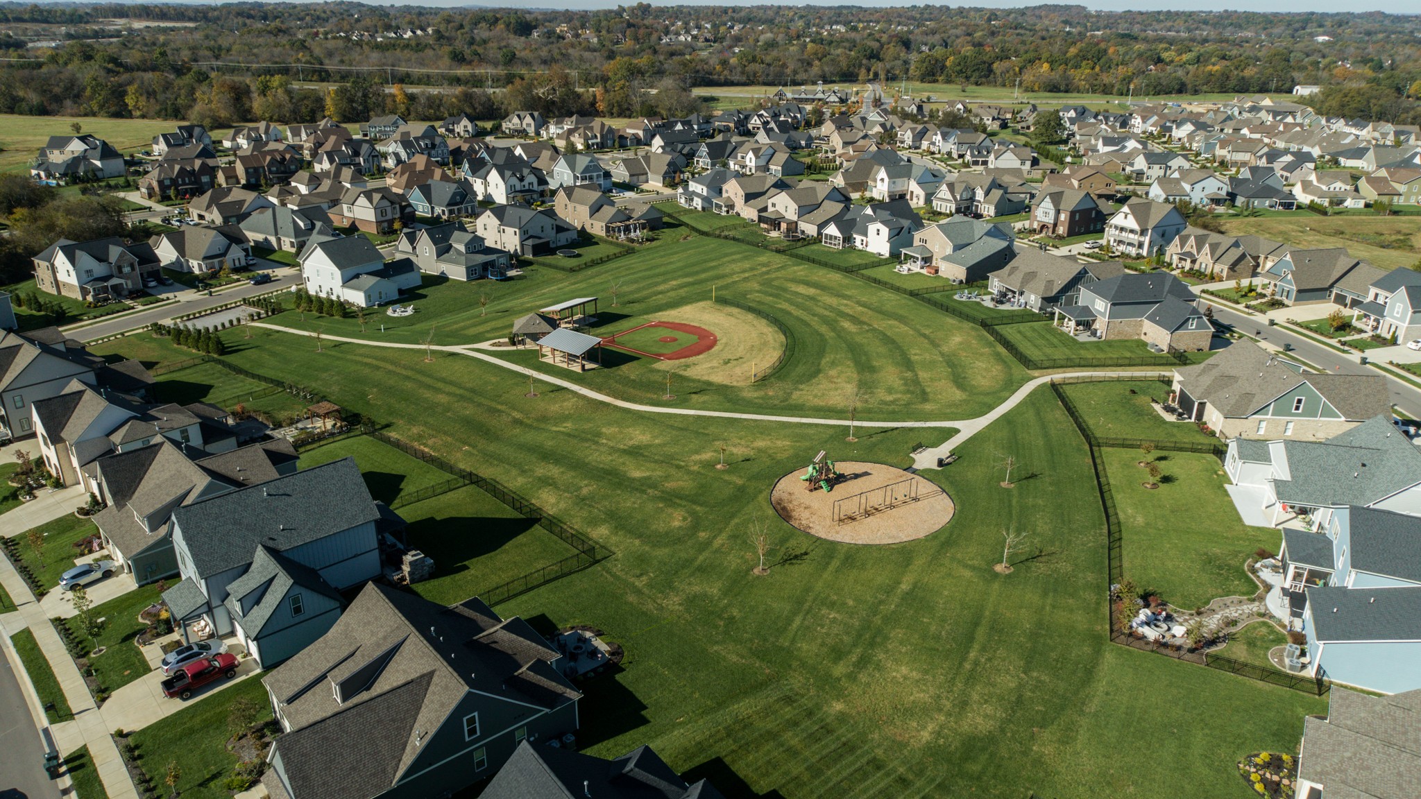 757 Plowson Road Mount Juliet, TN 37122 - Photo 46 of 48 an aerial view of a golf course with a lake view