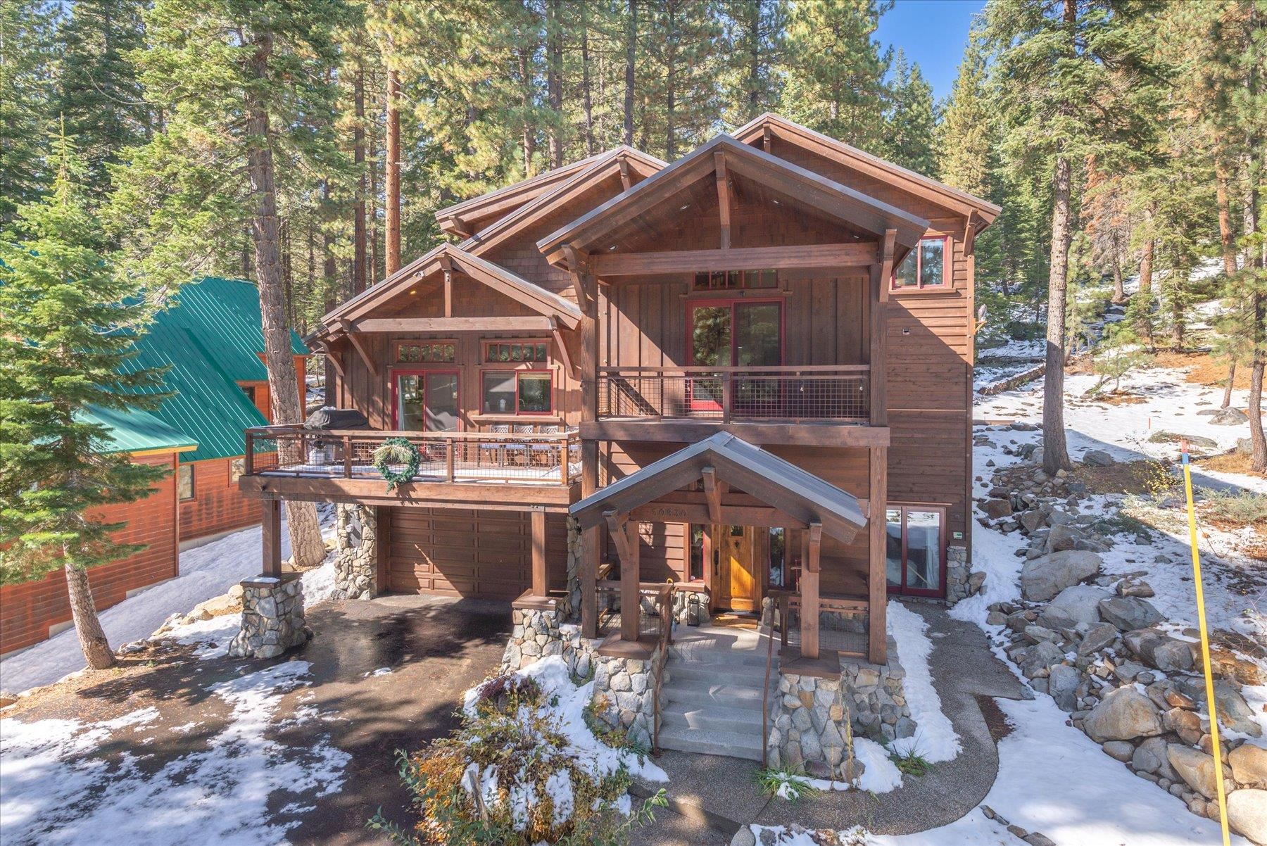 50830 Red Fir Terrace Soda Springs, CA 95728 - Photo 22 of 28 a front view of a house with a yard