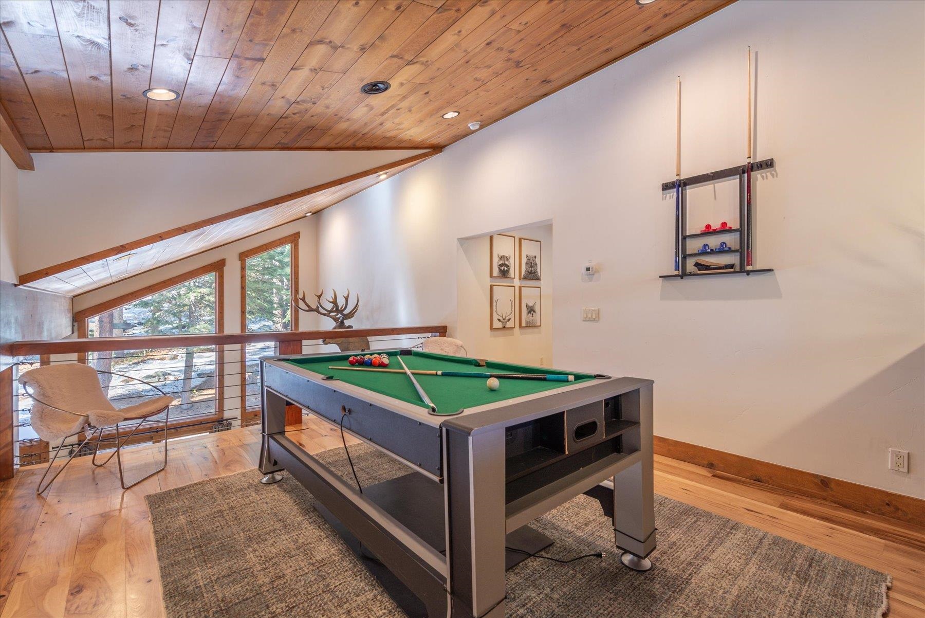 50830 Red Fir Terrace Soda Springs, CA 95728 - Photo 4 of 28 a room with pool table and windows