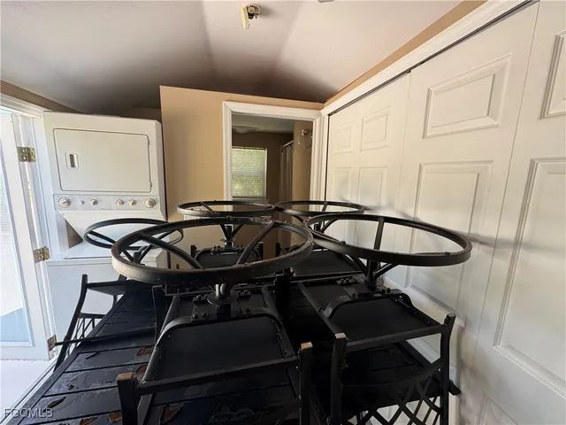 a view of a backyard of a house