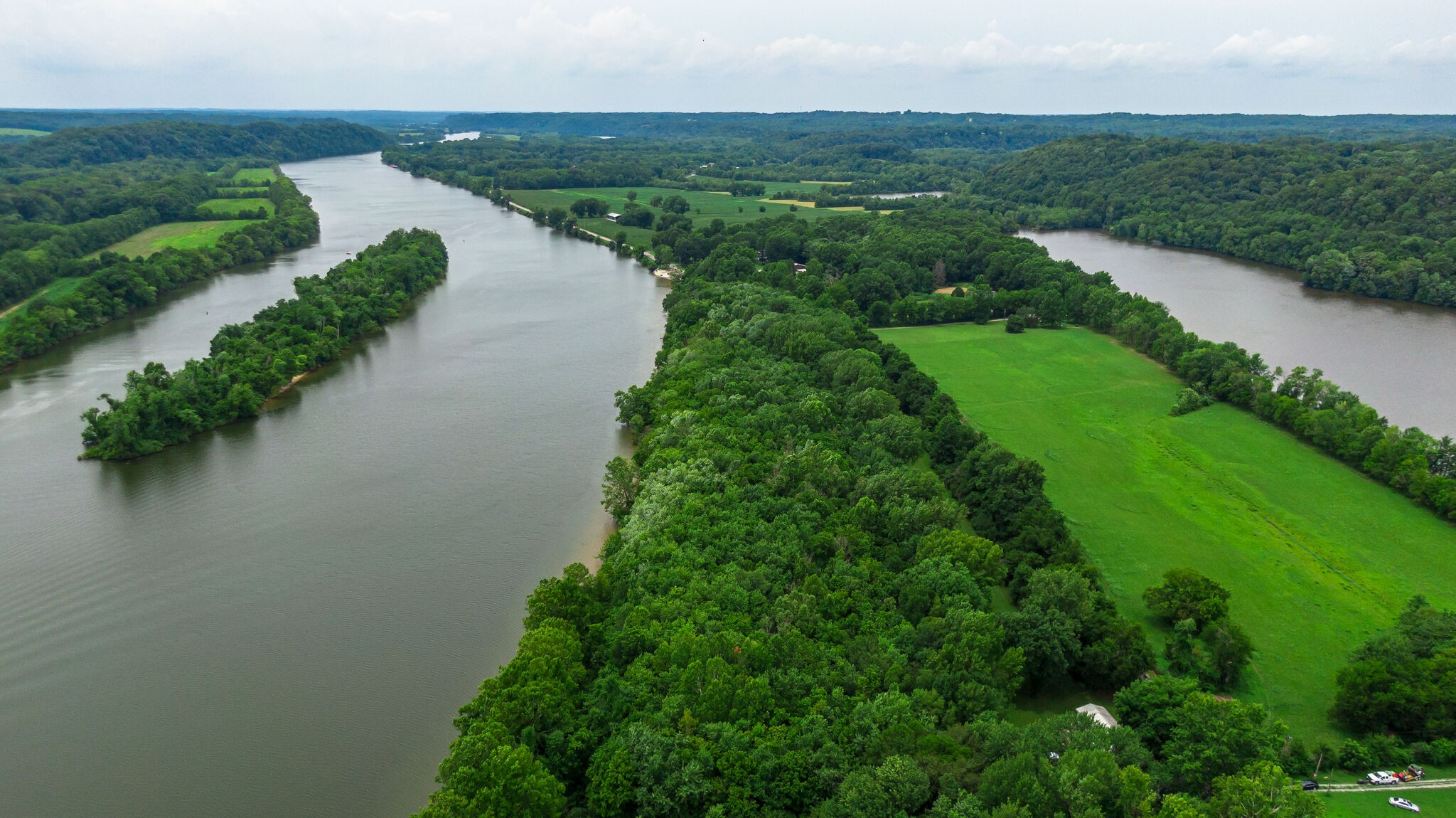 537 Chapmansboro Road Ashland City, TN 37015 - Photo 27 of 28 an aerial view of residential houses with outdoor space and trees all around