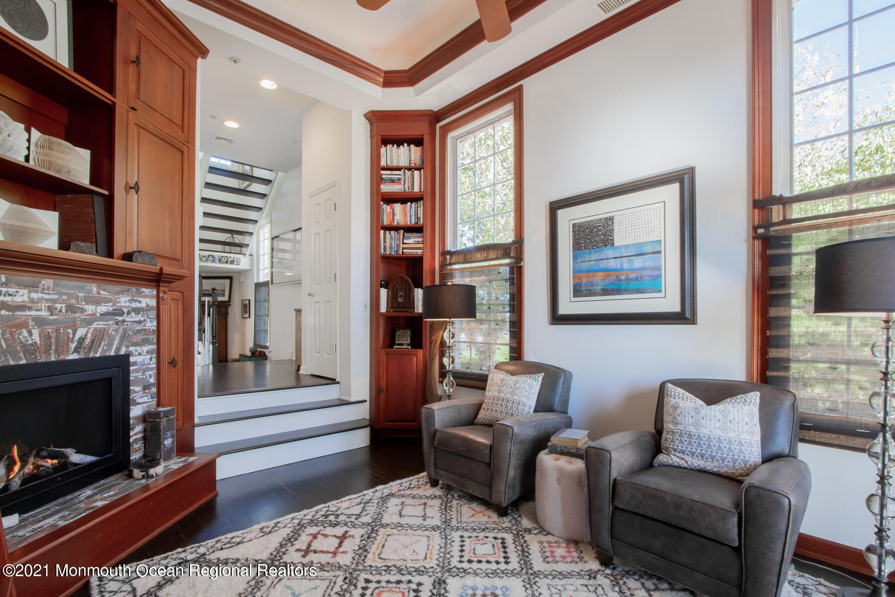 62 B West Front Street Red Bank, NJ 07701 - Photo 14 of 45 a living room with furniture a rug and a fireplace