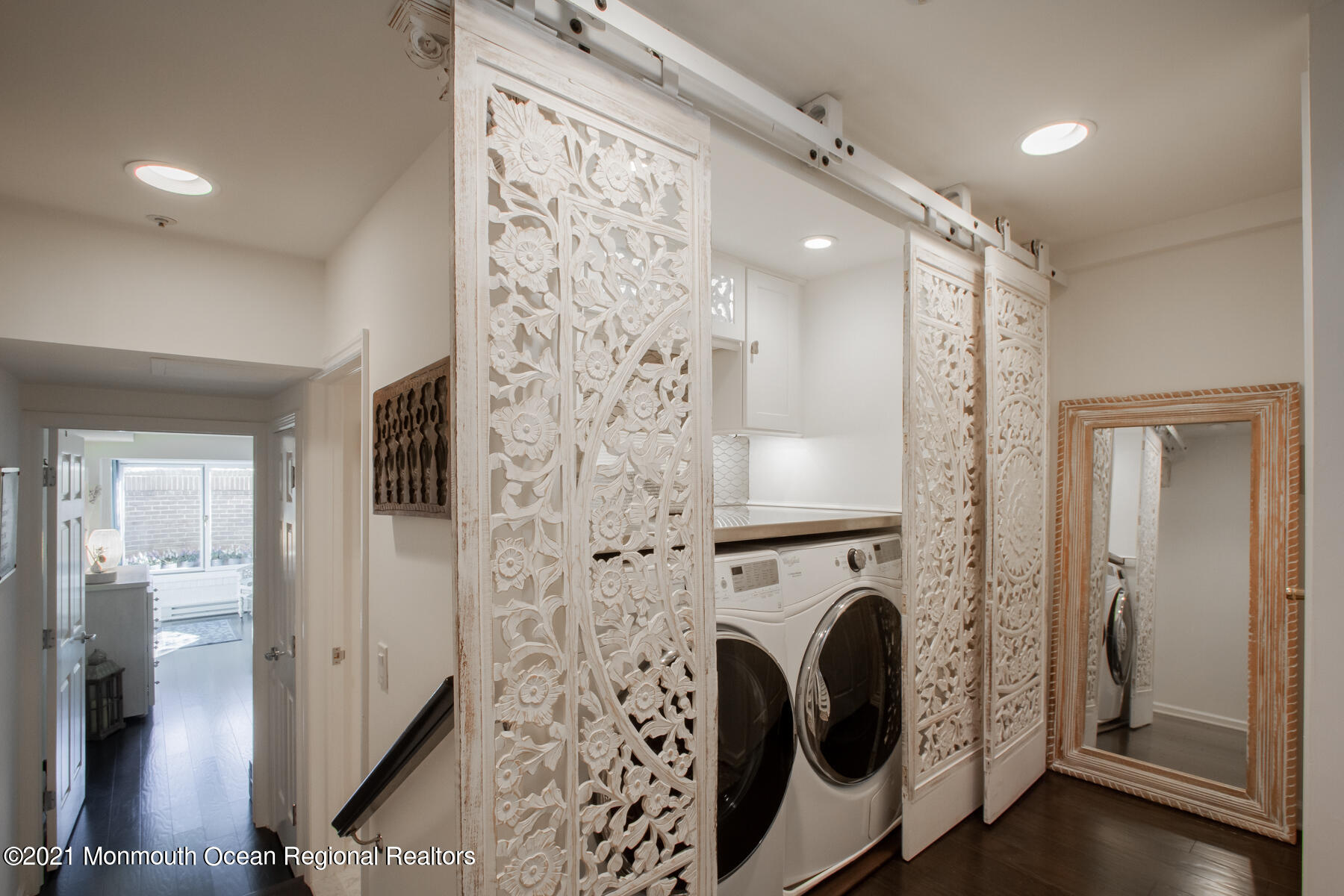 62 B West Front Street Red Bank, NJ 07701 - Photo 30 of 45 a view of a hallway with washer and dryer