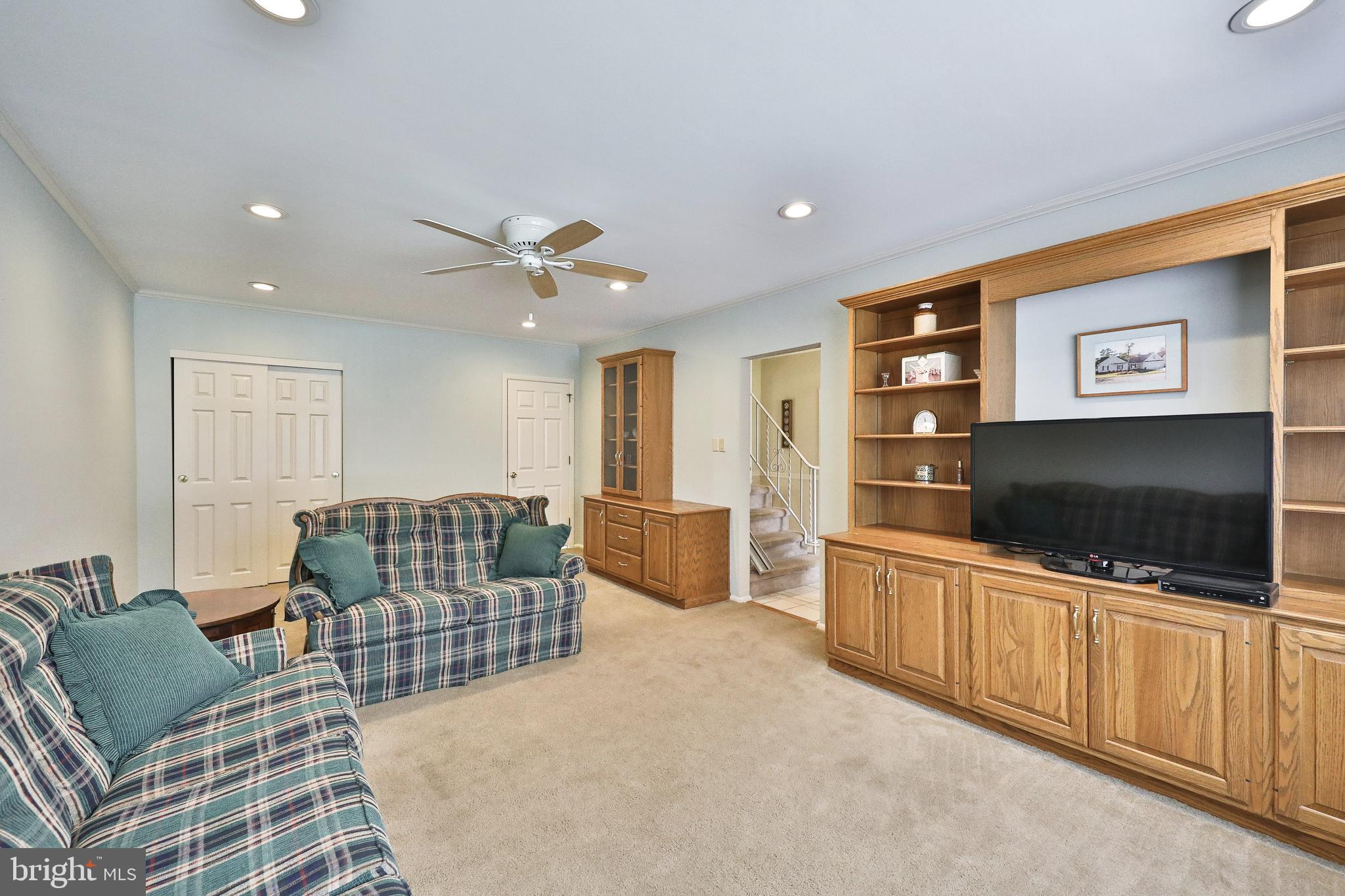 3218 Hayes Road Norristown, PA 19403 - Photo 10 of 24 Family Room w/ Custom Built-In Cabinets