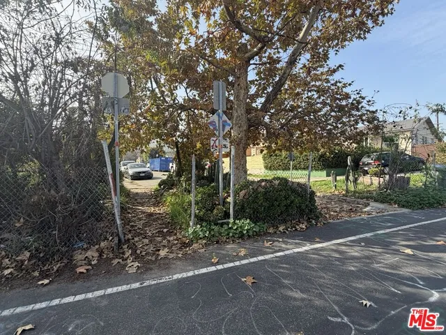 a view of a street with houses