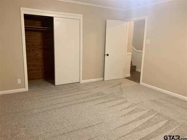 an empty room with a window