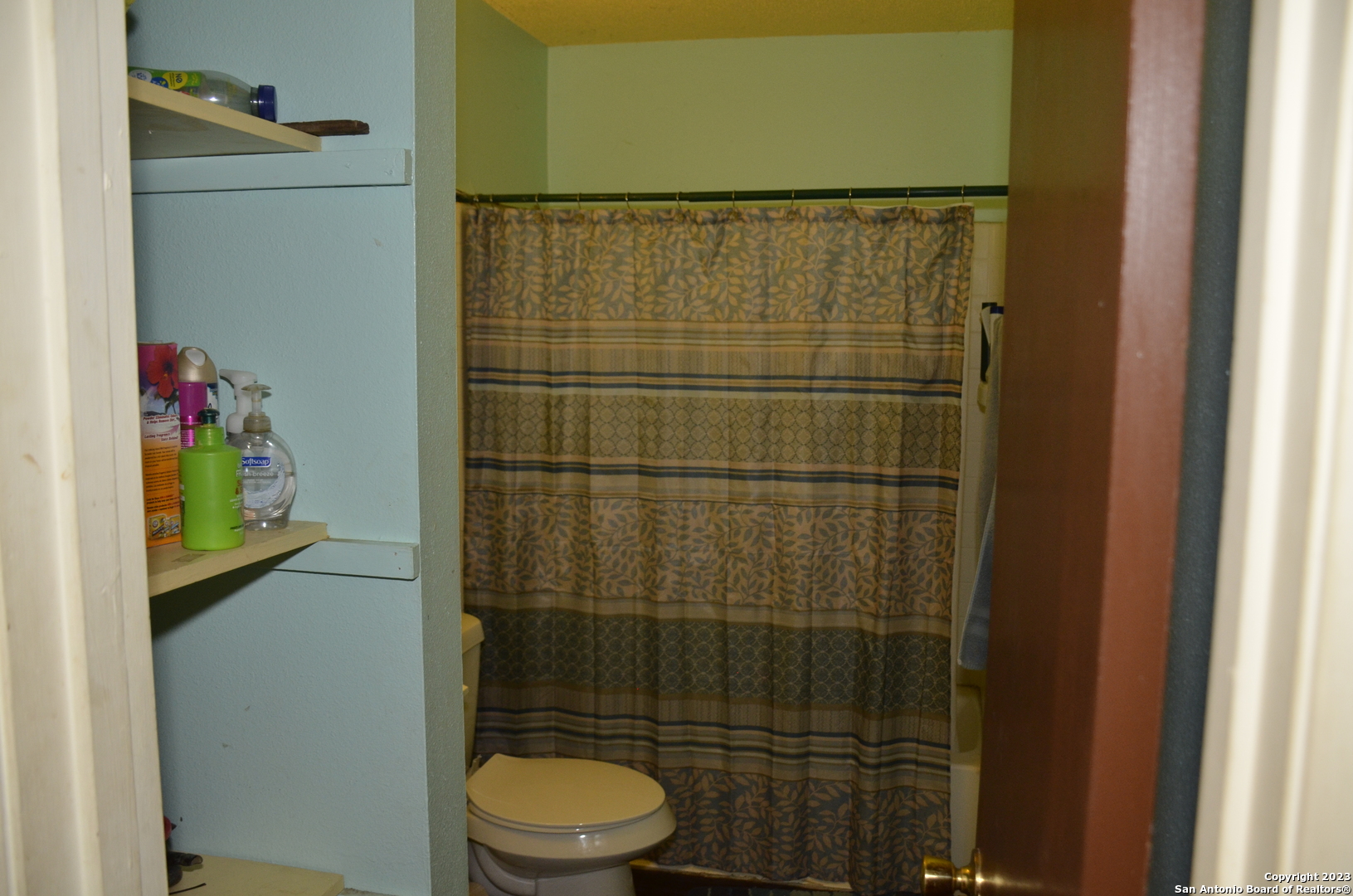 10805 Hollowell Road Atascosa, TX 78002 - Photo 15 of 25 a bathroom with a toilet and a shower