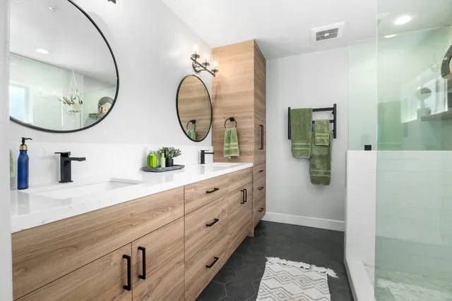 a view of city and mountain