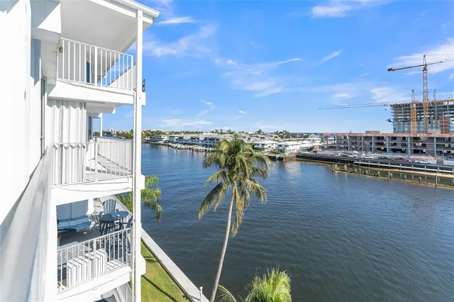 a view of a balcony with lake view