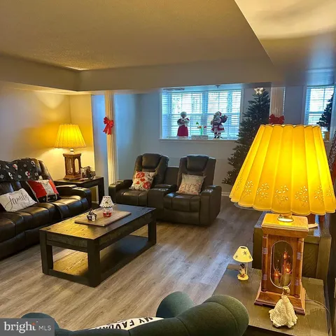 a living room with furniture and a couch