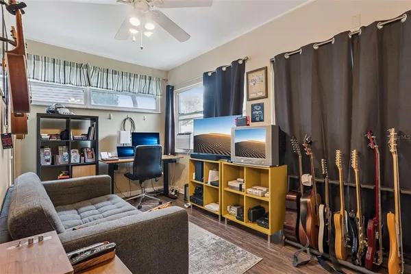 a work room with furniture