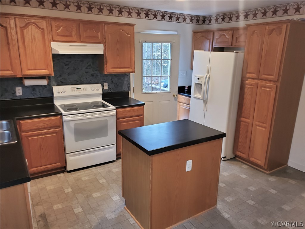 443 Lazy Acres Road Bumpass, VA 23024 - Photo 6 of 19 a kitchen with a refrigerator sink and cabinets