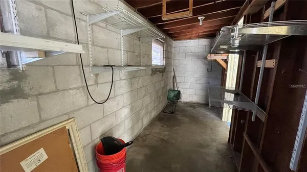 a view of backyard with green space