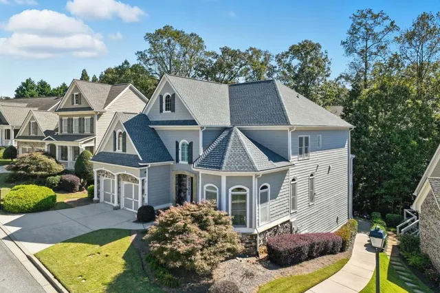 a aerial view of a house