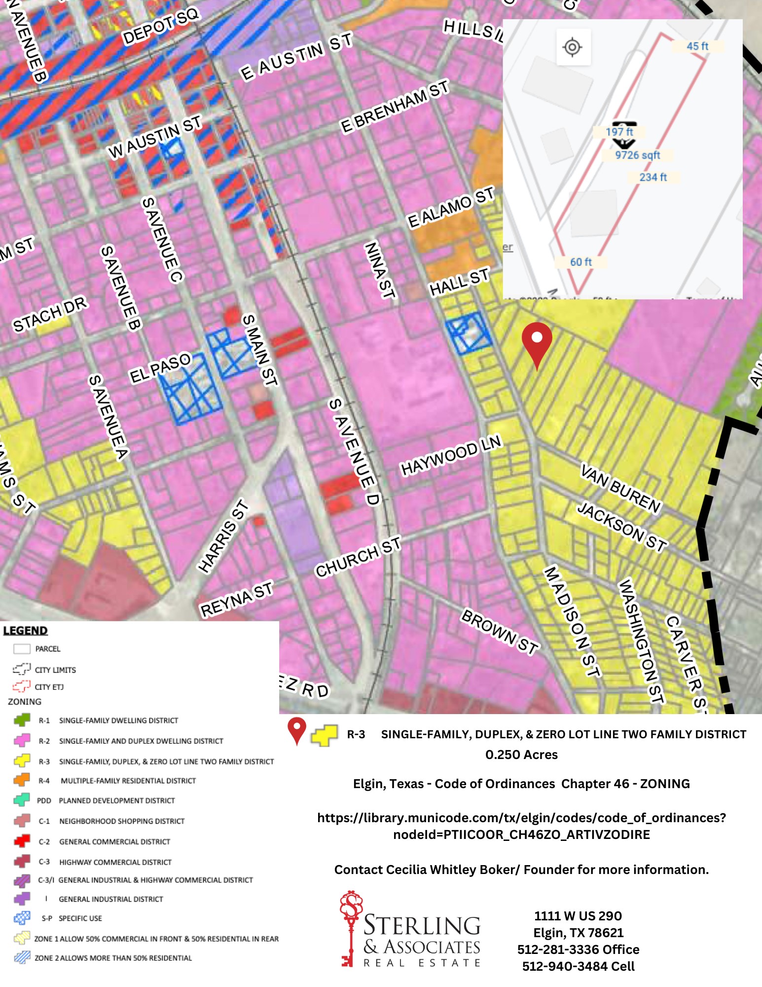 529 Madison Street Elgin, TX 78621 - Photo 13 of 13 Zoning map