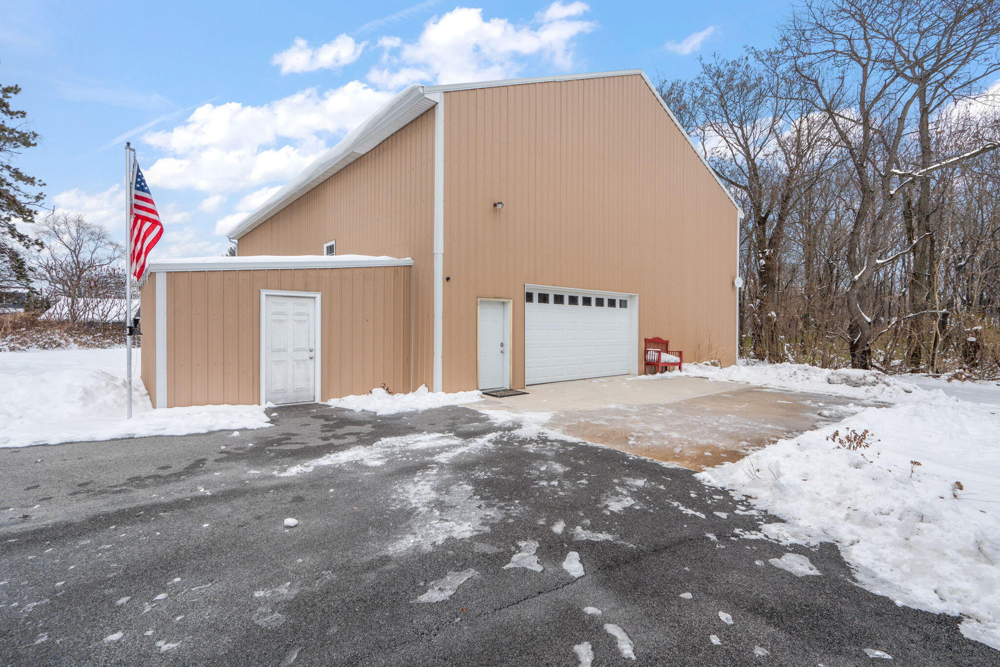 231 North 182 West Valparaiso, IN 46385 - Photo 67 of 89 a view of a white house with a snow on the road
