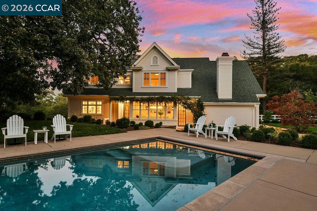 1751 Reliez Valley Road Lafayette, CA 94549 - Photo 24 of 60 a view of a house with a swimming pool