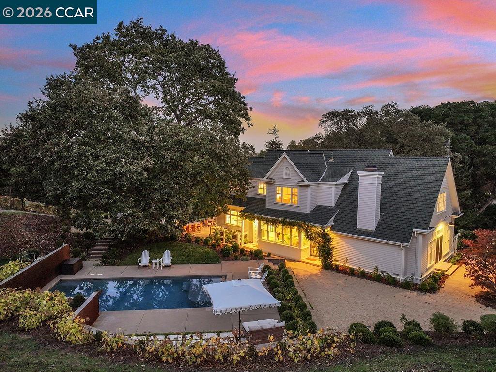 1751 Reliez Valley Road Lafayette, CA 94549 - Photo 36 of 60 an aerial view of a house with a garden
