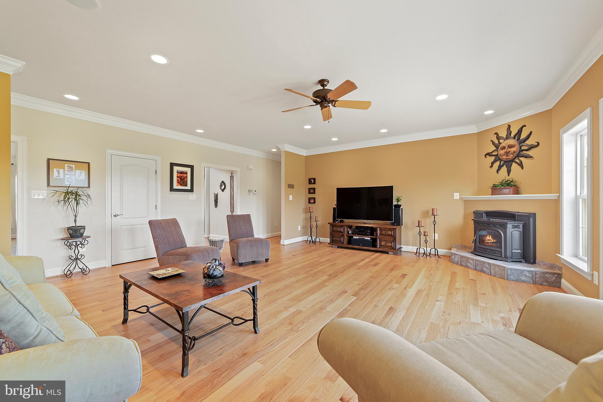 8633 Shepherds Way Rixeyville, VA 22737 - Photo 13 of 48 a living room with furniture a fireplace and a flat screen tv