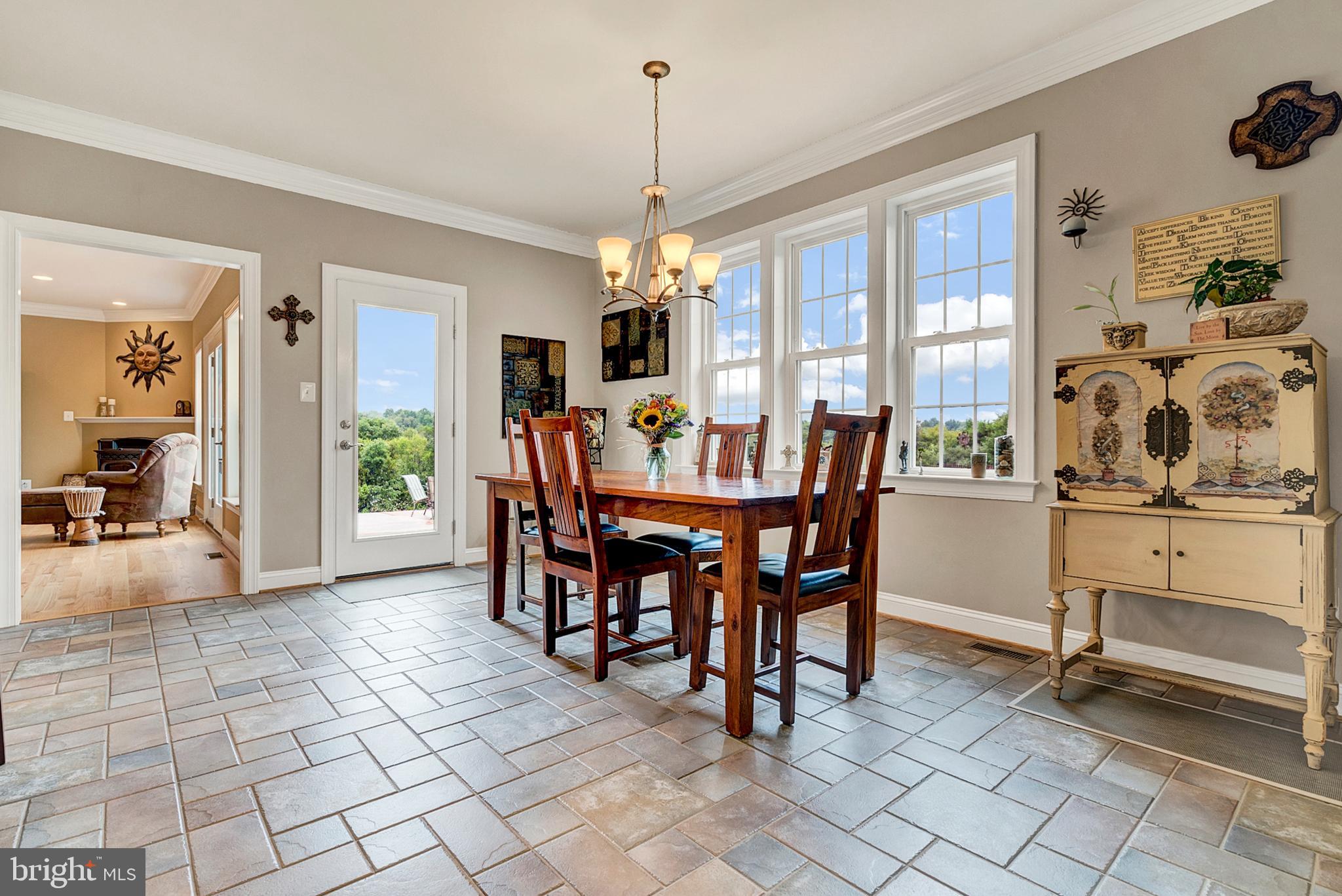 8633 Shepherds Way Rixeyville, VA 22737 - Photo 19 of 48 a view of a dining room with furniture window and outside view
