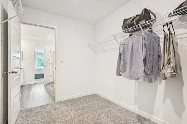 a view of a walk in closet