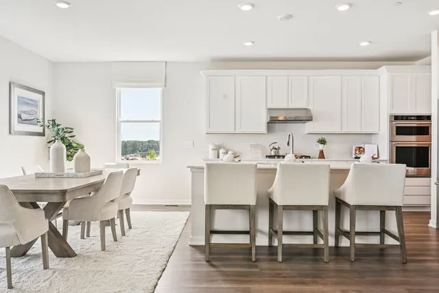 a view of kitchen with breakfast area