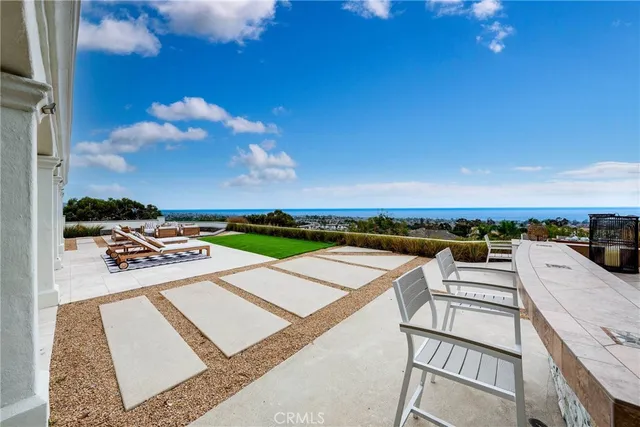 a view of a terrace with skyline