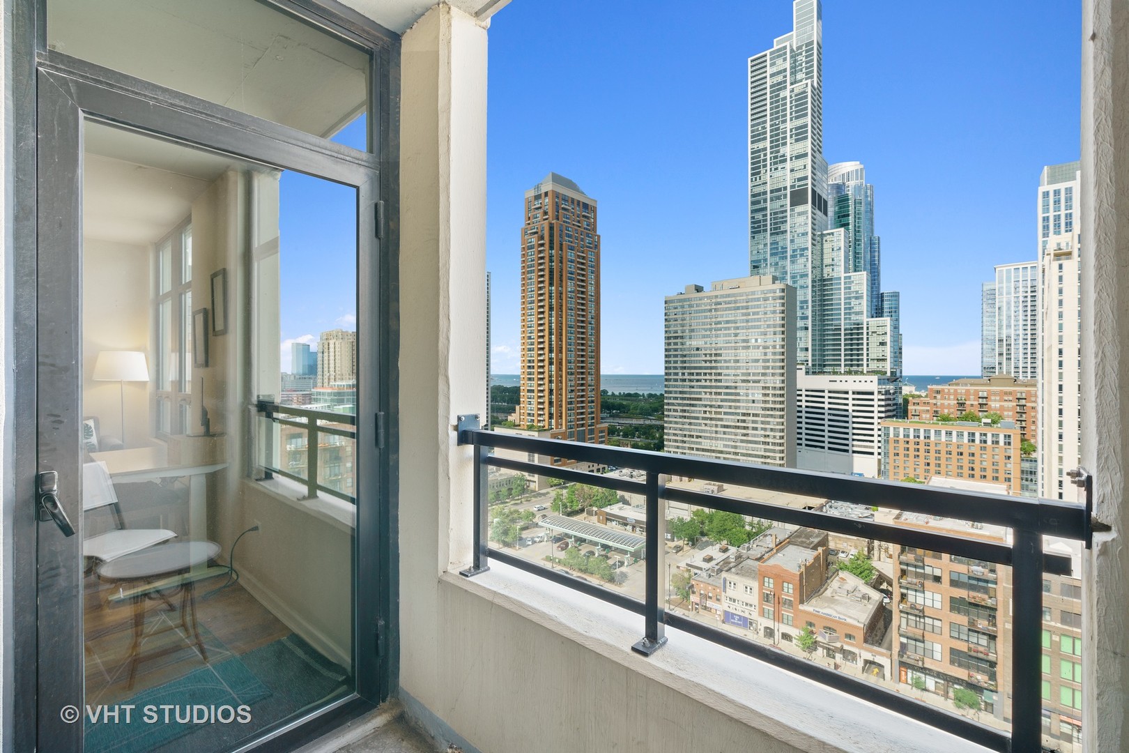 1255 South State Street, Unit 1809 Chicago, IL 60605 - Photo 10 of 11 a view of a city from a balcony