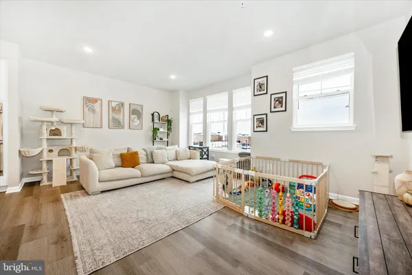 a living room with furniture and a couch