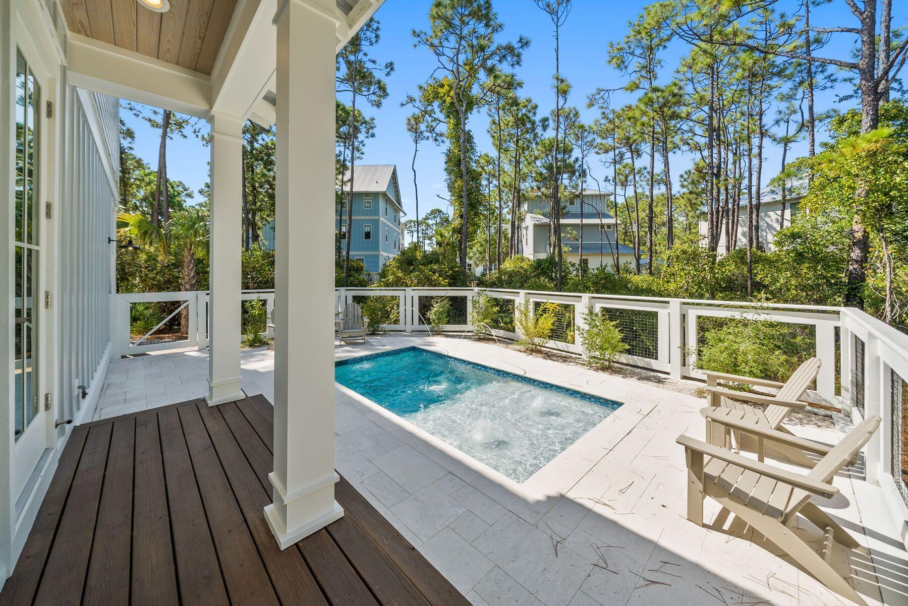 23 Sweet Gum Loop Inlet Beach Inlet Beach, FL 32461 - Photo 29 of 35 a view of balcony with wooden floor and fence