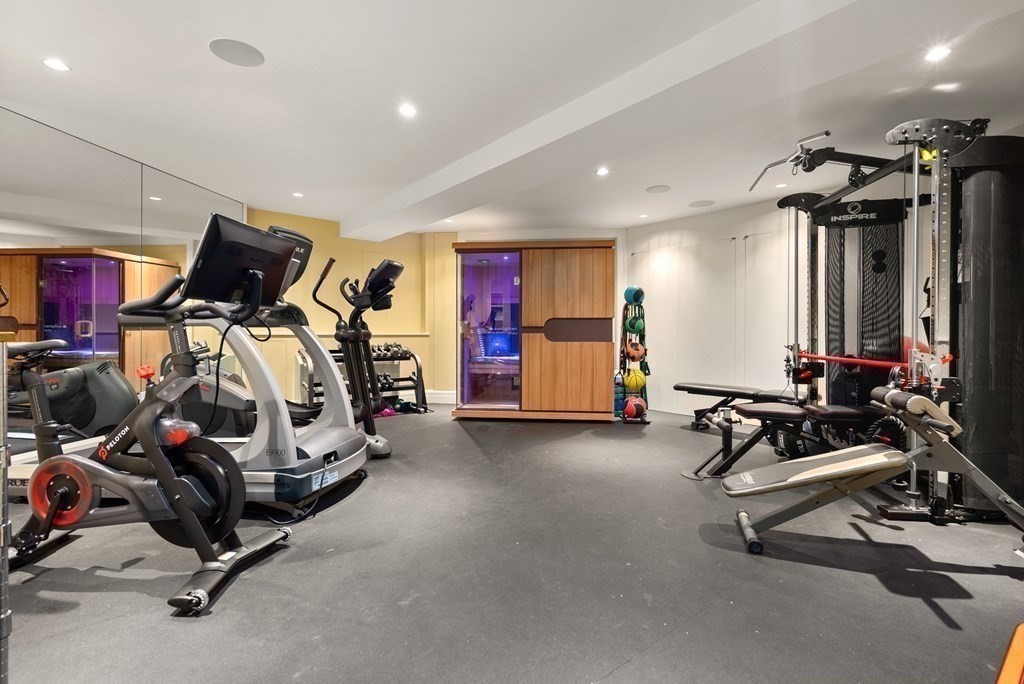 51 Scotch Pine Road Wellesley, MA 02481 - Photo 27 of 30 a view of a room with gym equipment
