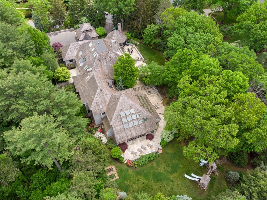 51 Scotch Pine Road Wellesley, MA 02481 - Photo 29 of 30 an aerial view of a house with a yard basket ball court and outdoor seating