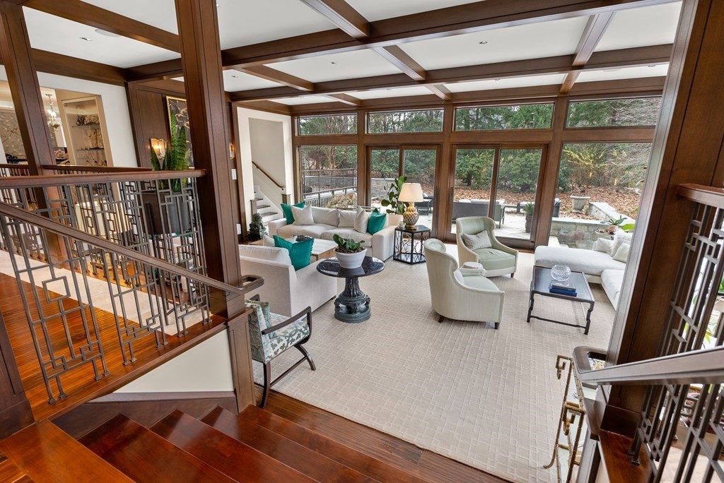 51 Scotch Pine Road Wellesley, MA 02481 - Photo 5 of 30 a room with lots of white furniture and a large window