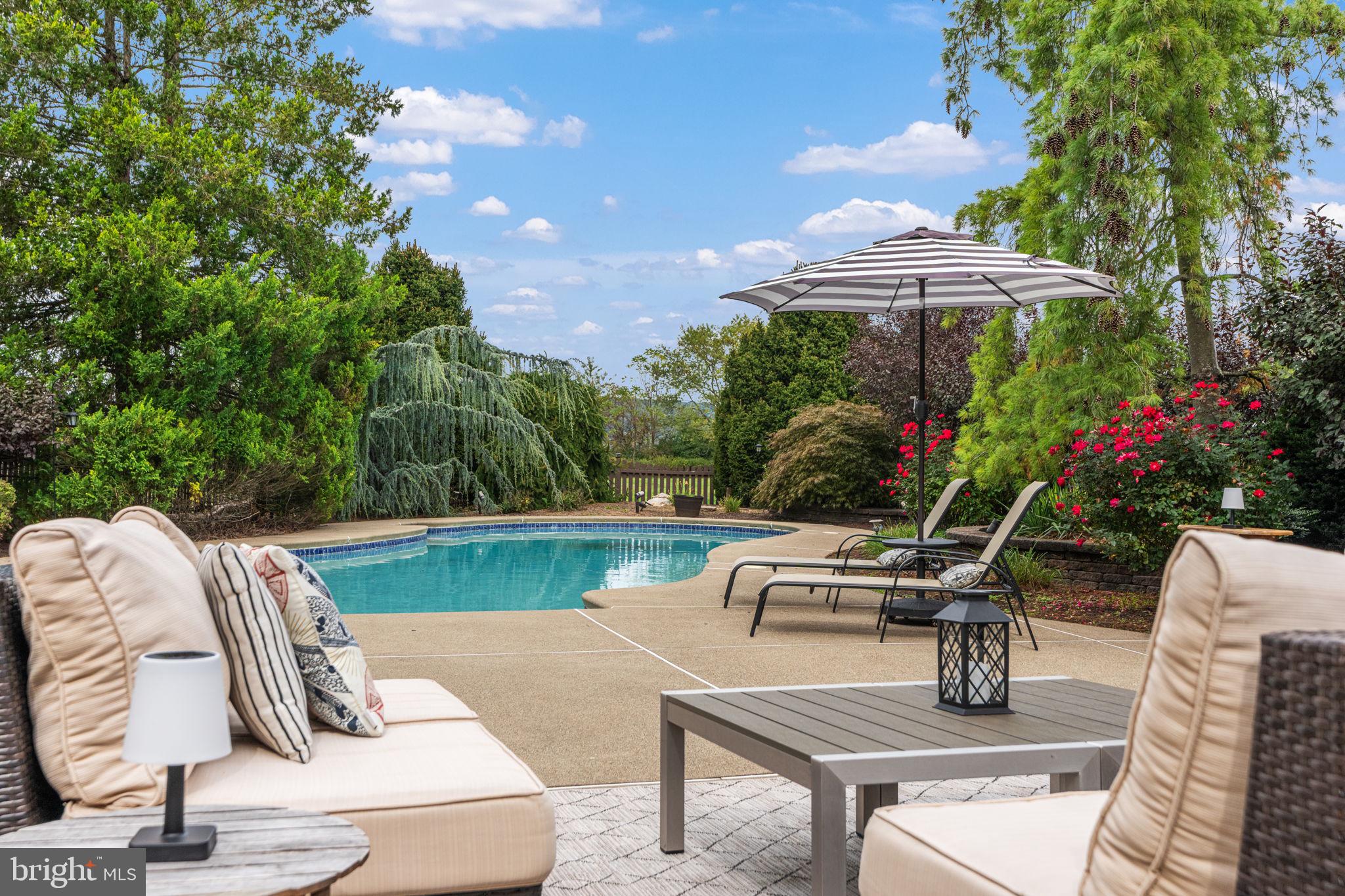 1995 Peppermint Road Coopersburg, PA 18036 - Photo 57 of 67 a view of backyard with seating space and trees
