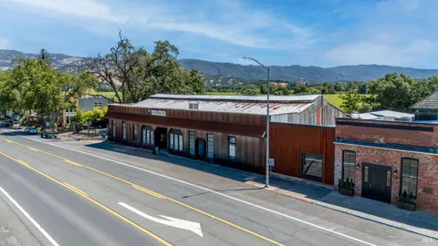 an aerial view of multiple house