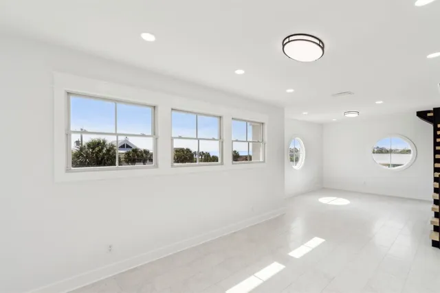 a view of backyard with green space