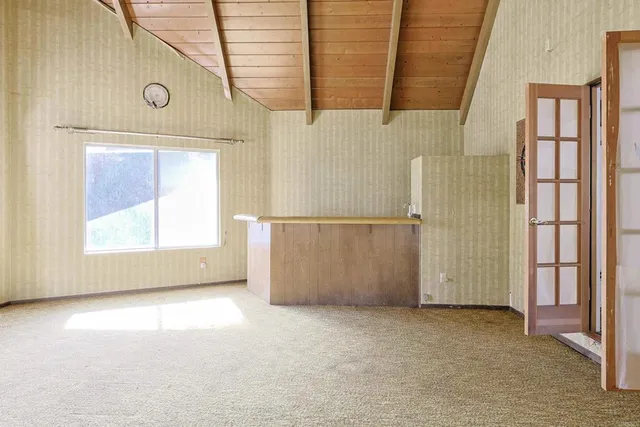 an empty room with a window