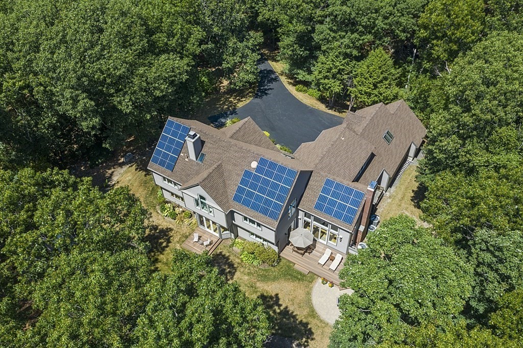 166 Tower Road Lincoln, MA 01773 - Photo 3 of 39 an aerial view of a house with outdoor space and sitting area