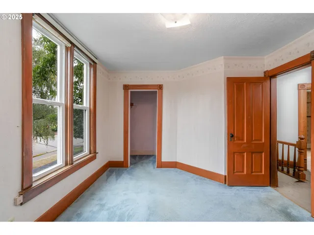 a view interior of a house and an empty room