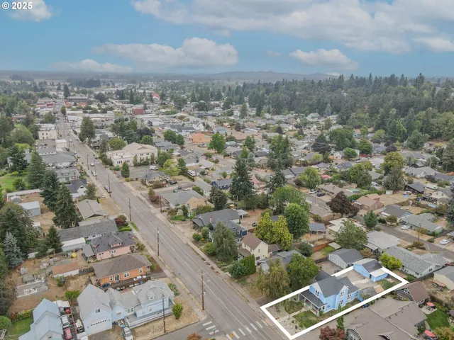 an aerial view of multiple house