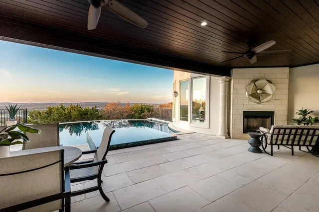 a outdoor space with furniture