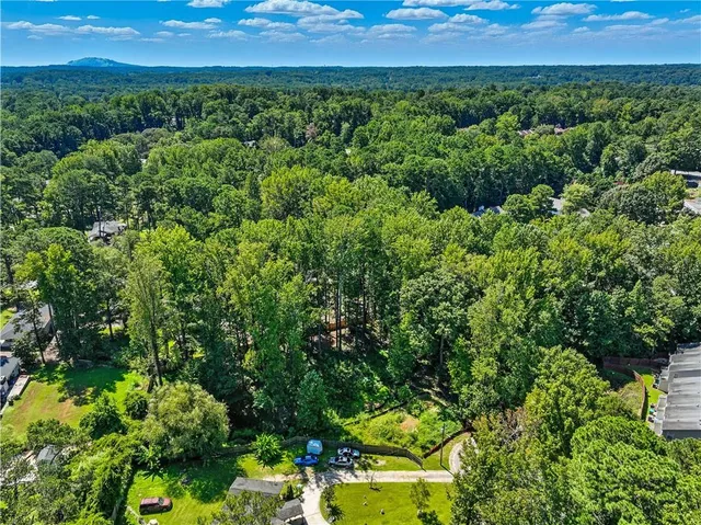 a view of a lush green field
