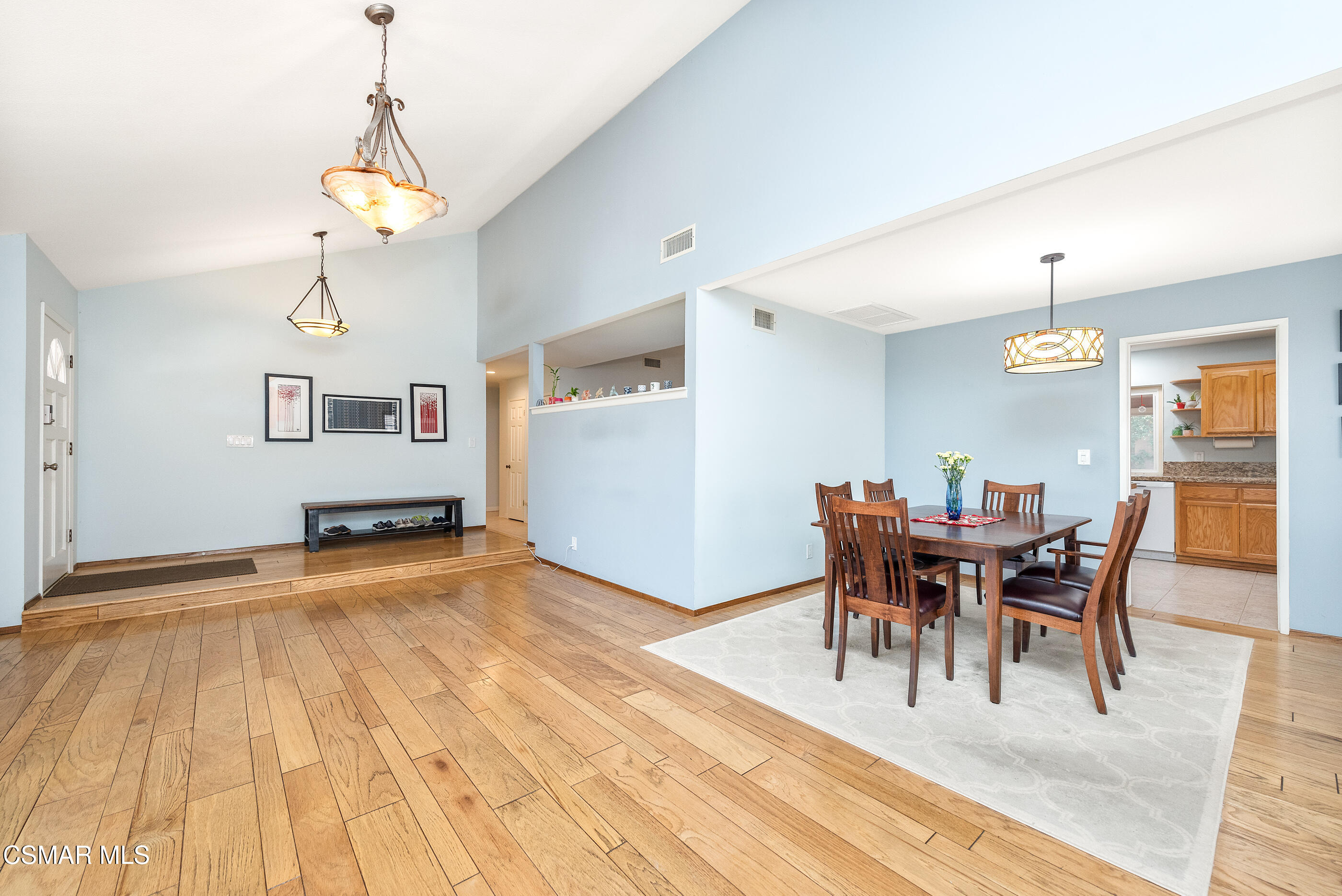2226 Ecroyd Avenue Simi Valley, CA 93063 - Photo 13 of 52 a view of a dining room with furniture window and wooden floor