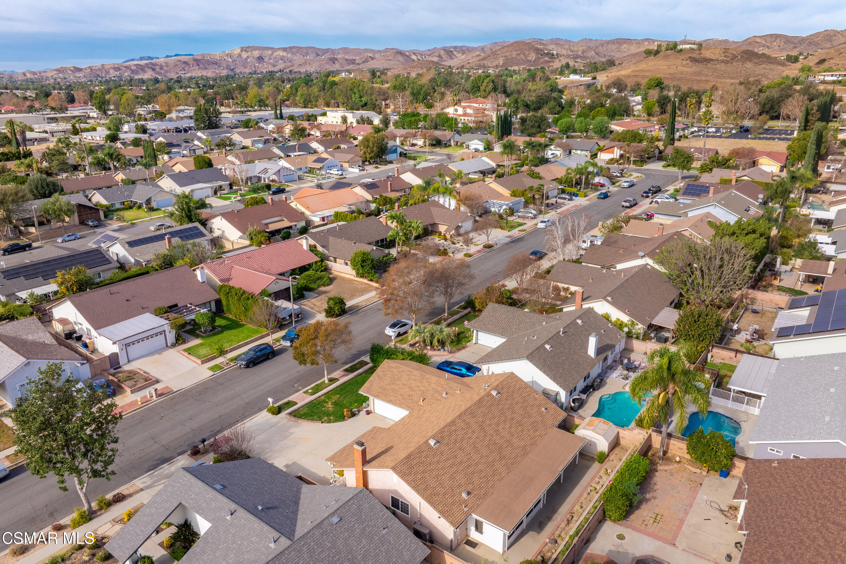 2226 Ecroyd Avenue Simi Valley, CA 93063 - Photo 51 of 52 an aerial view of a city with lots of residential buildings