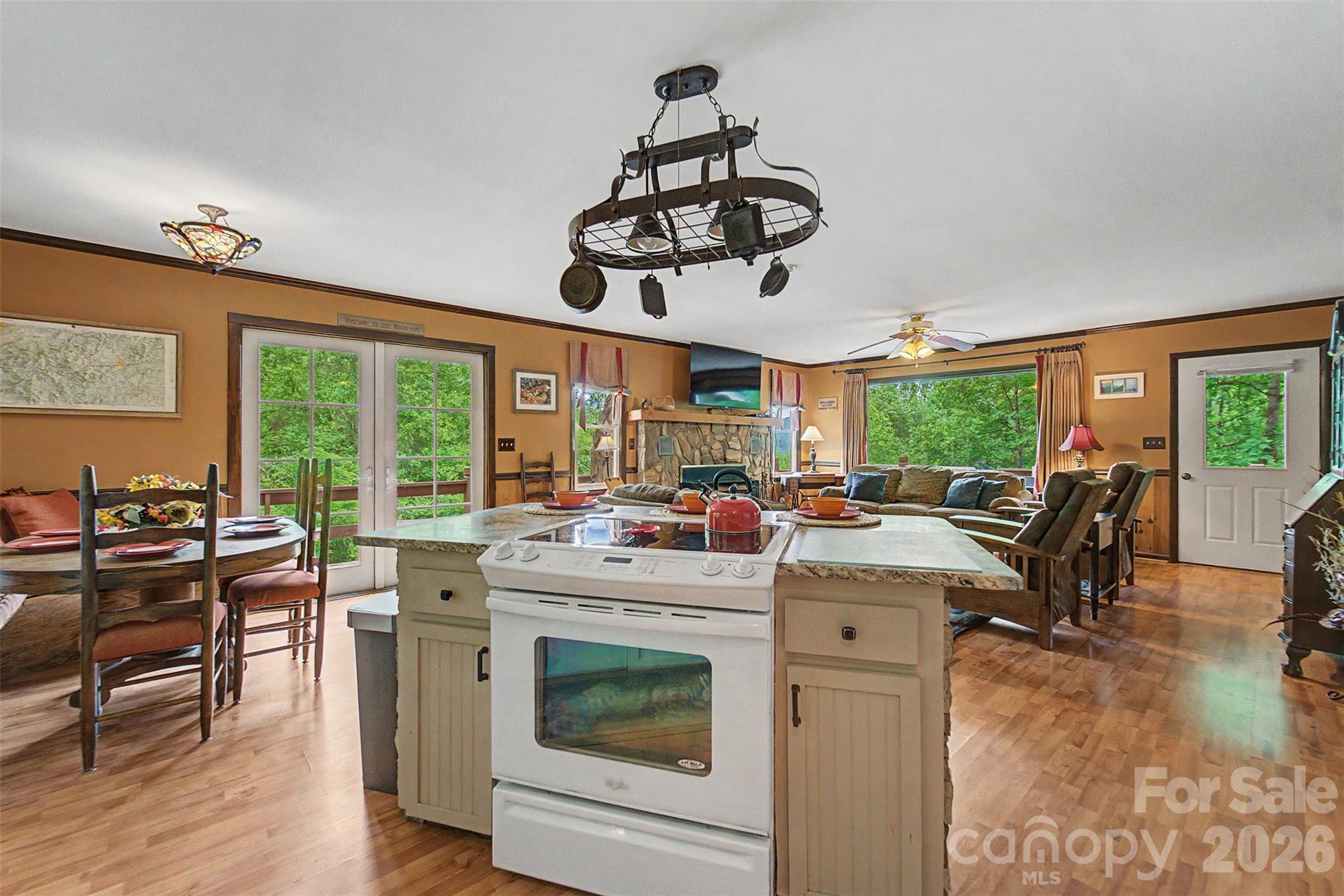 1413 Kitchens Branch Road Sylva, NC 28779 - Photo 12 of 46 a view of a livingroom with furniture window and hardwood floor