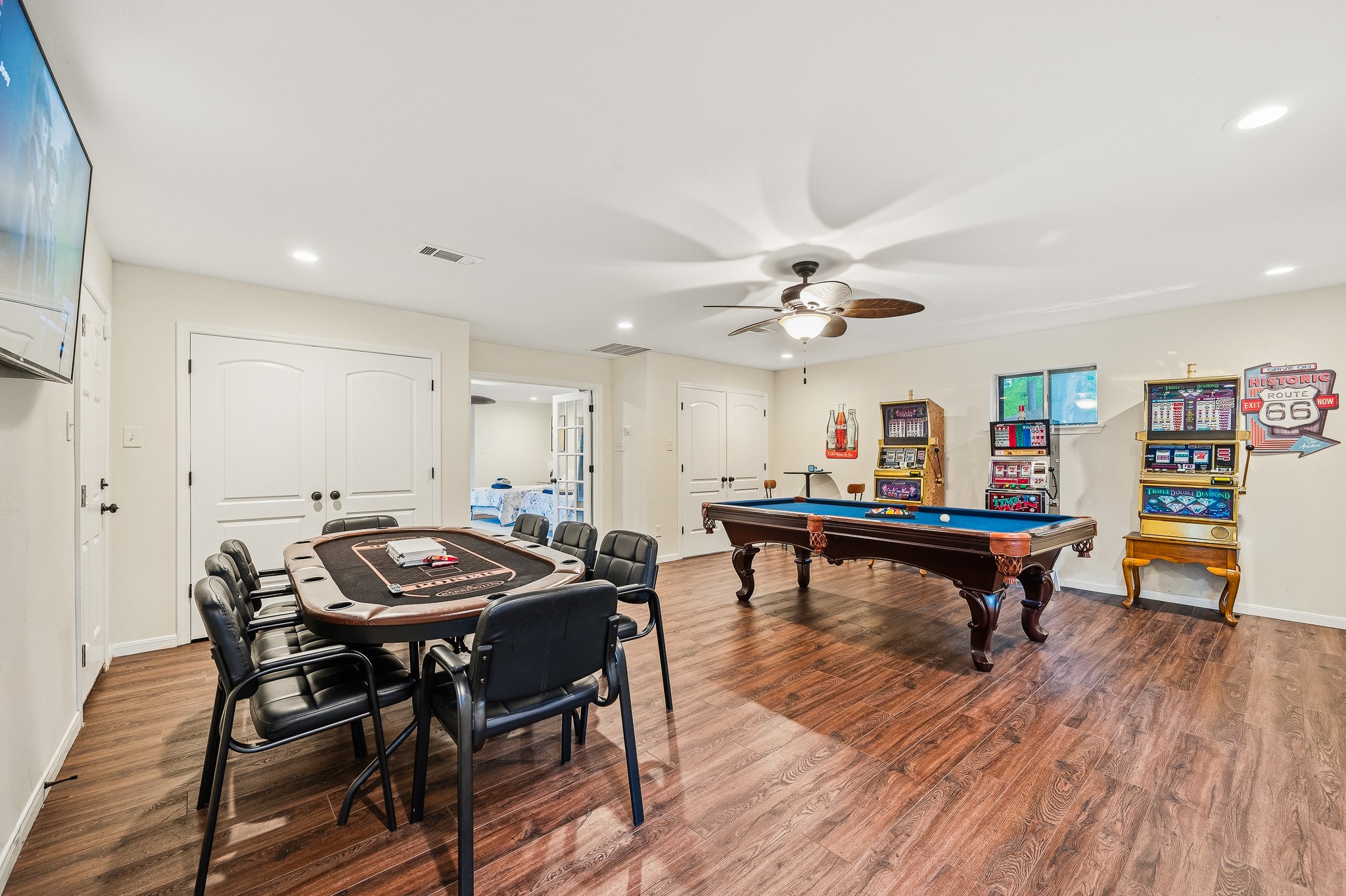 16811 Waycreek Road Houston, TX 77068 - Photo 45 of 50 Entertainment space with poker table, billiards, and a fun area for kids.