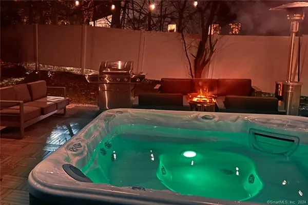 a view of a park with a slide